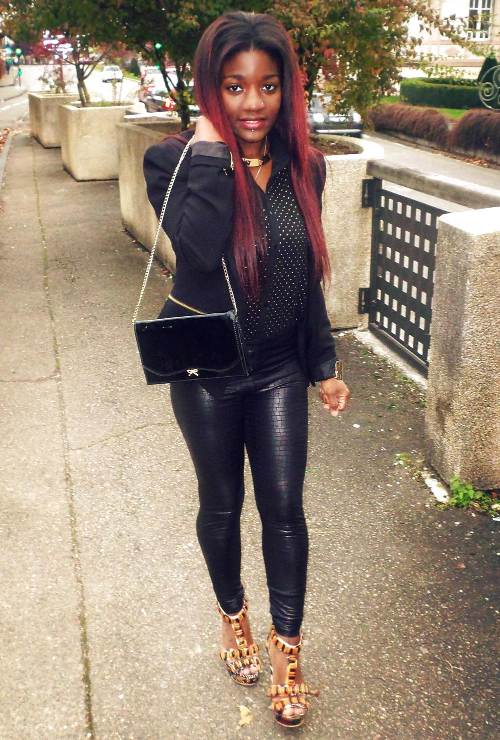 11P Fuckin hot ebony in elegant fashion clothes