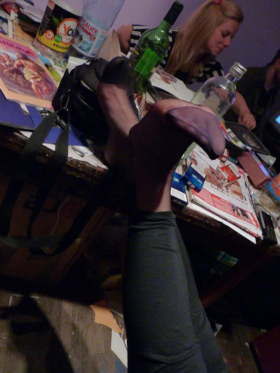 25P COMMENT On What You'd Do To Her Nylon Feet 2! 