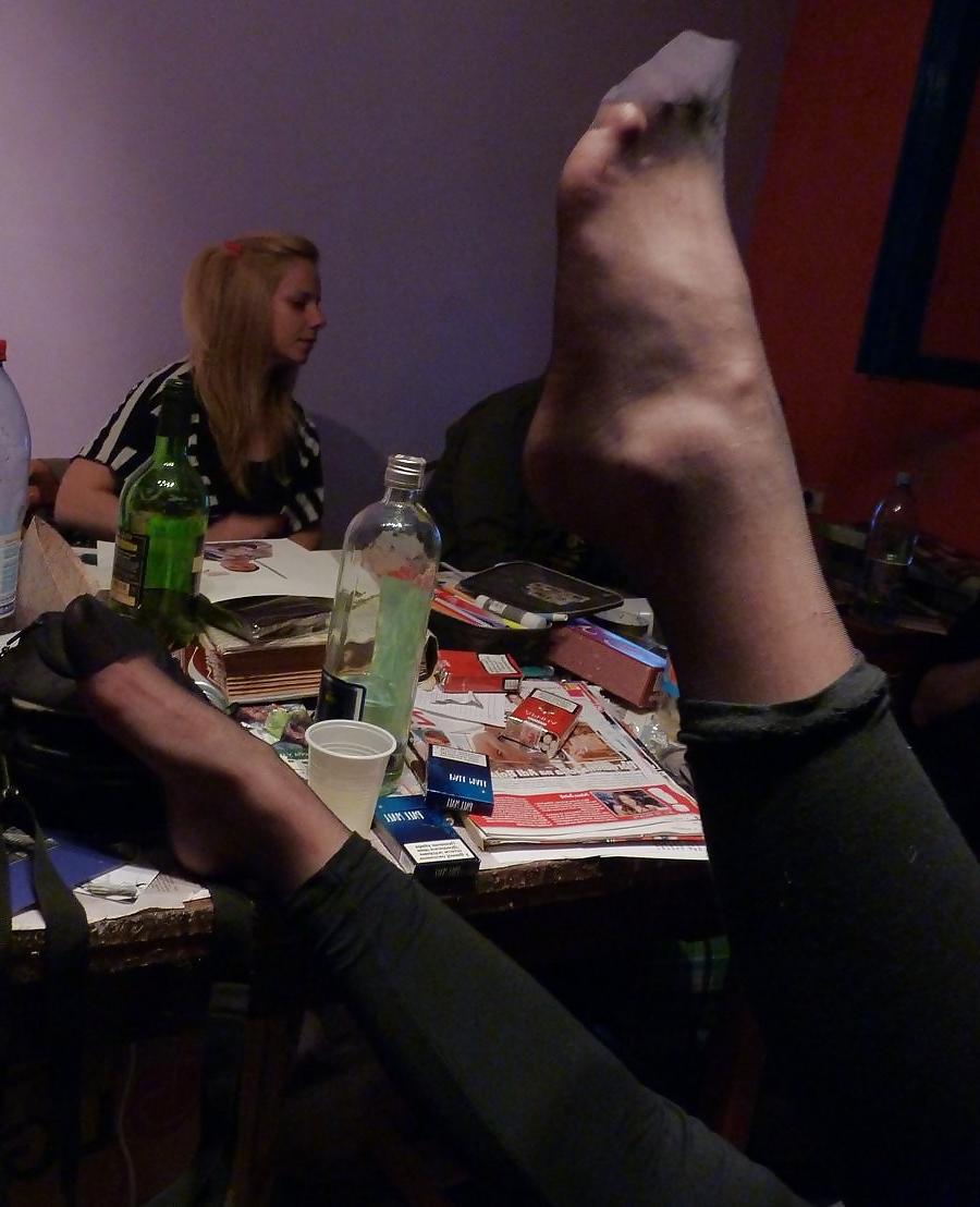 25P COMMENT On What You'd Do To Her Nylon Feet 2! 