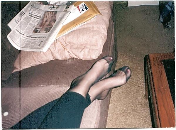 20P My feet in pantyhose for your CUM