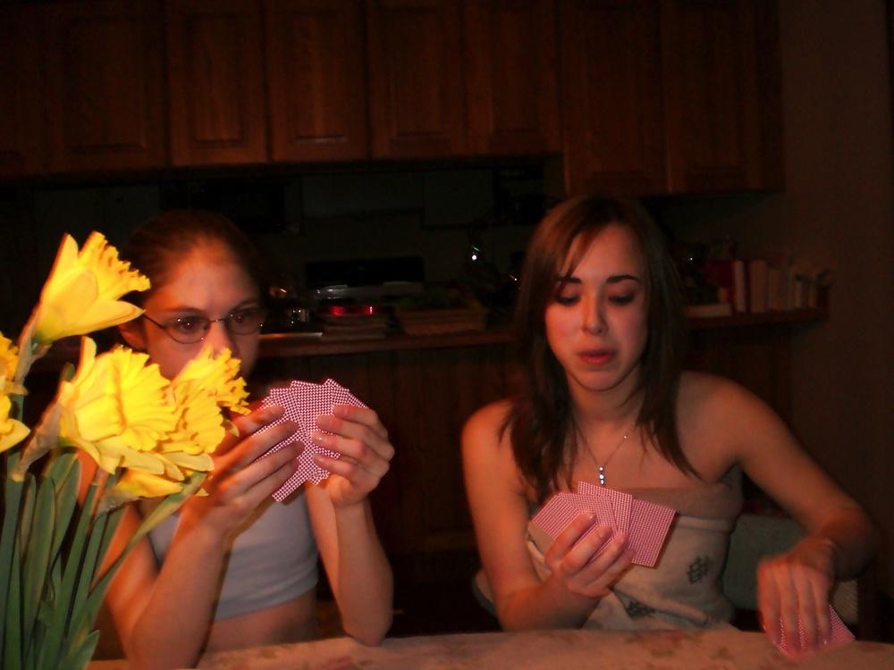 25P Girls play naked darts