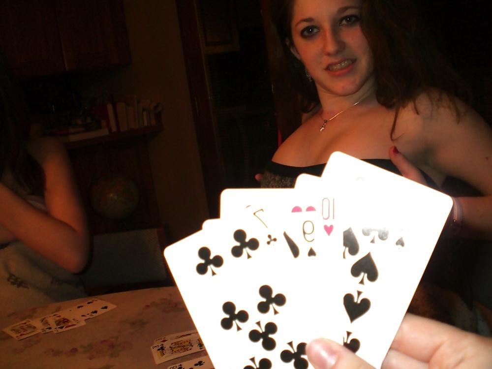 25P Girls play naked darts