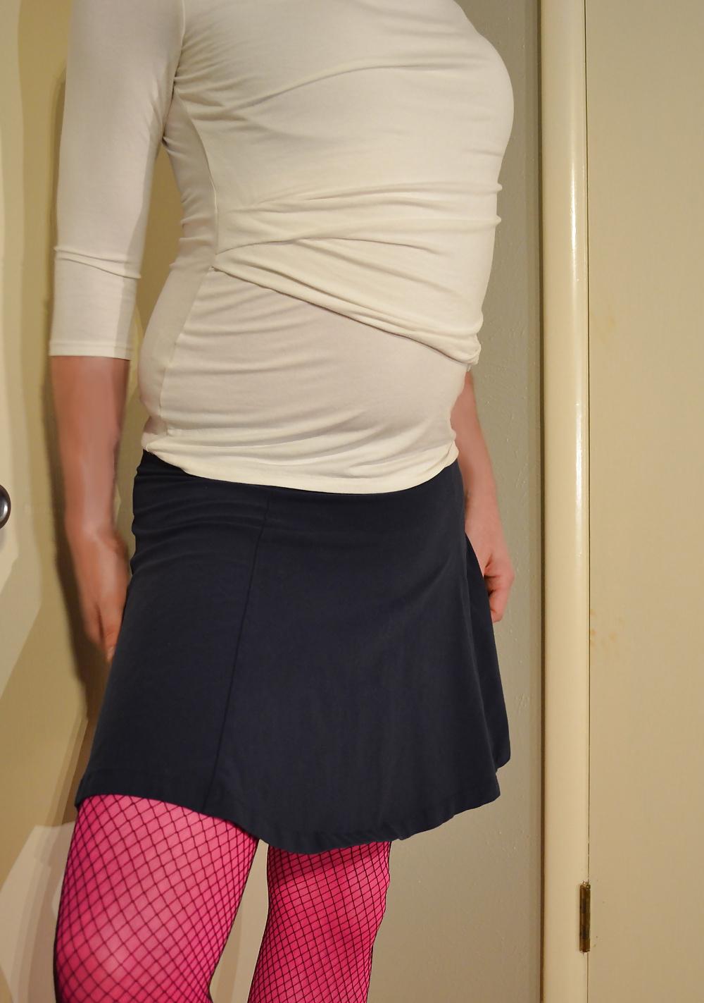 10P Hot pink stockings strip and play