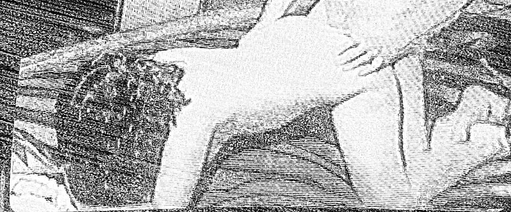 21P Sketch Art Pics of Italian MILF Mature Wife