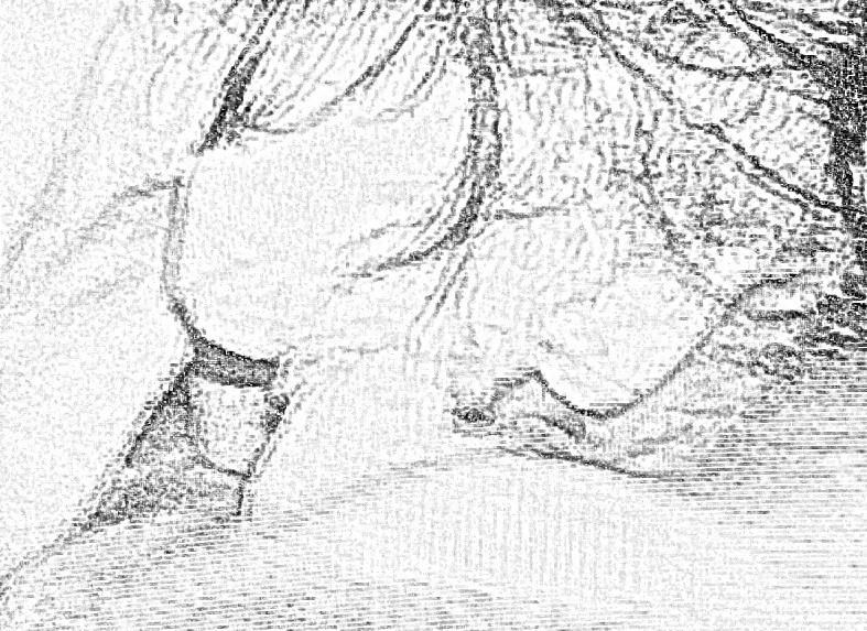 21P Sketch Art Pics of Italian MILF Mature Wife