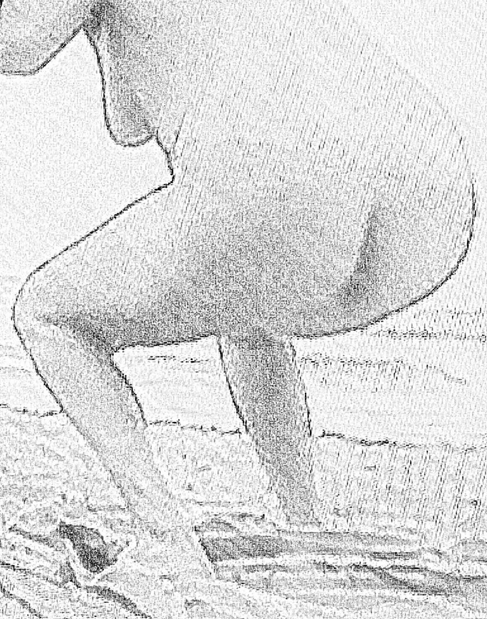 21P Sketch Art Pics of Italian MILF Mature Wife