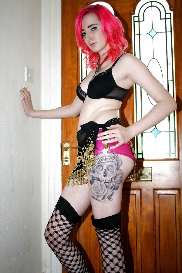 22P British Tattoed and Pierced Teen Emo Slut