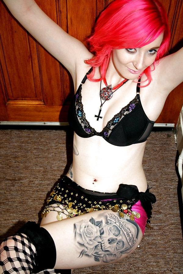 22P British Tattoed and Pierced Teen Emo Slut
