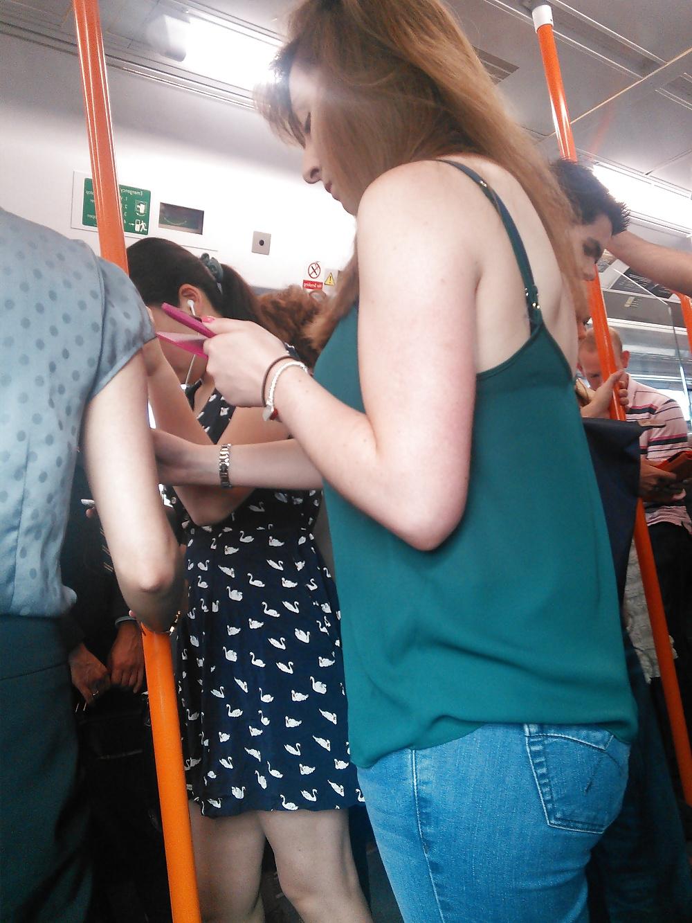18P Londonperv's Candids 2014 - Train Perving vol 1