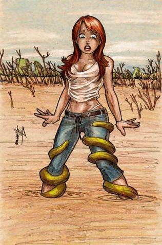 25P Mud girls in quicksand
