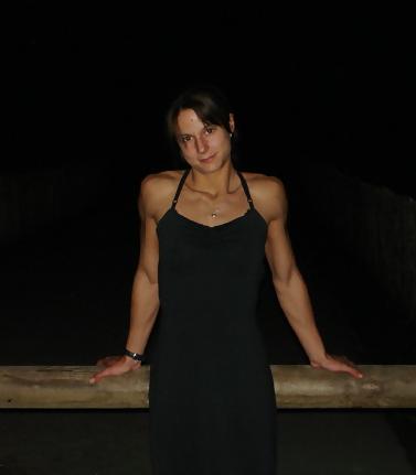 25P Young girl with muscles