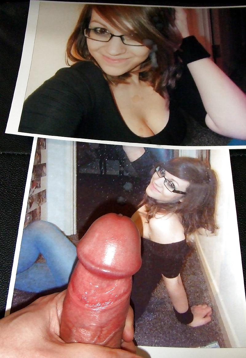 25P By Request - Hot Little Cum Target In Glasses