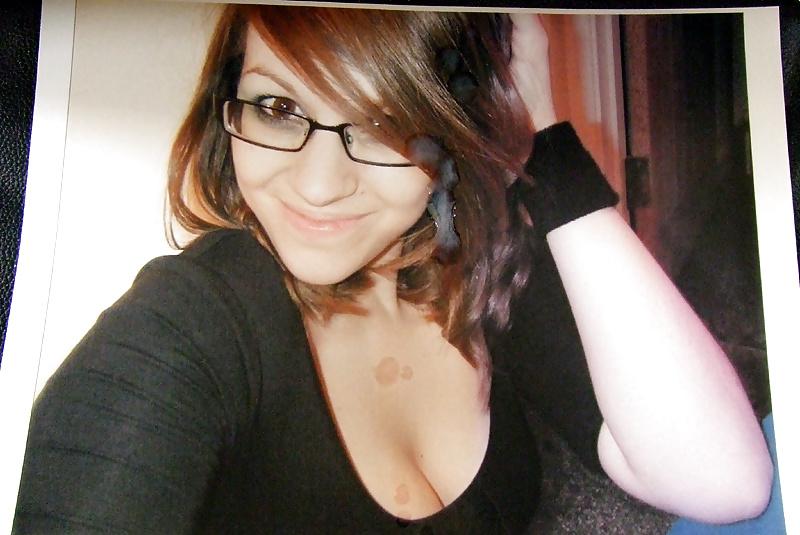 25P By Request - Hot Little Cum Target In Glasses