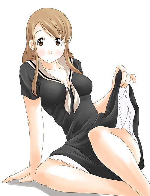 25P 0178 -Cartoon SchoolGirls Art Graphics- School uniform -03-