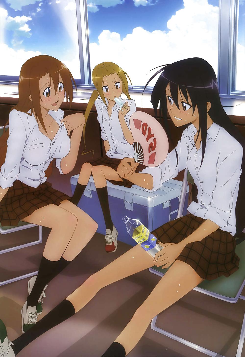 25P 0178 -Cartoon SchoolGirls Art Graphics- School uniform -03-