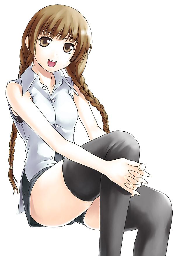 25P 0178 -Cartoon SchoolGirls Art Graphics- School uniform -03-