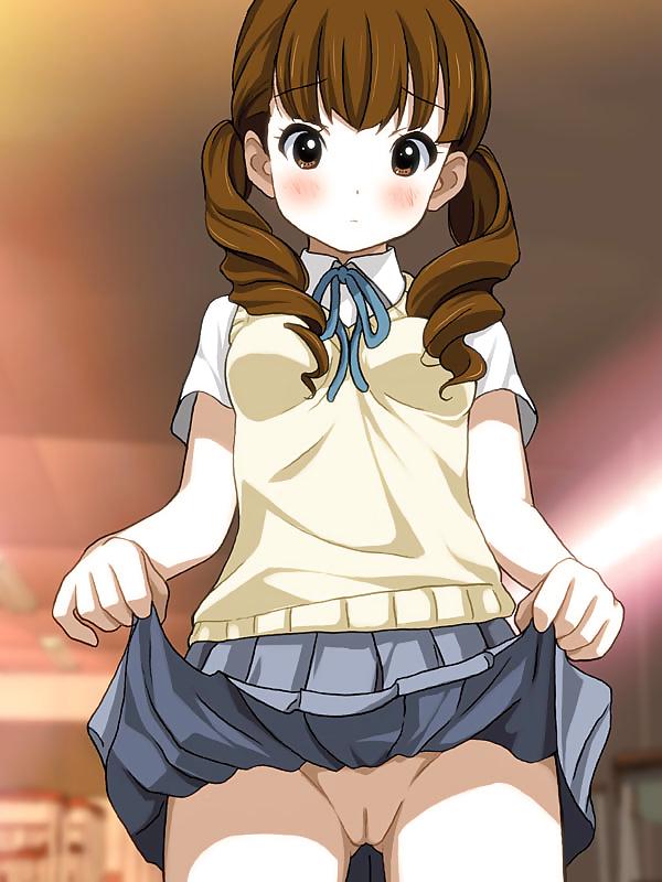25P 0178 -Cartoon SchoolGirls Art Graphics- School uniform -03-