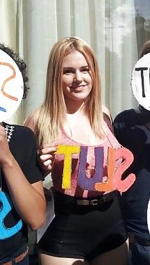 25P Busty blonde uk teen topless selfshots essex