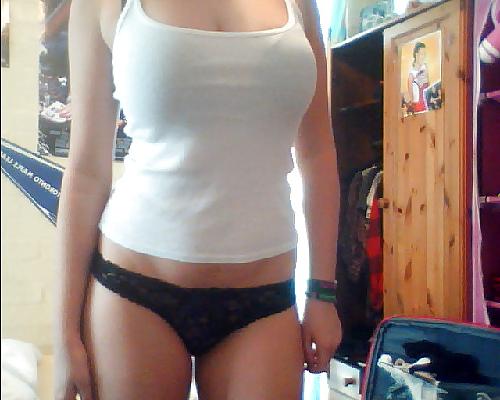 25P Busty blonde uk teen topless selfshots essex
