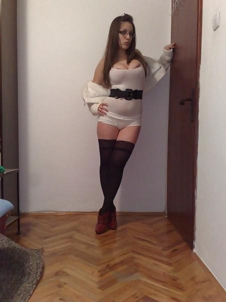 16P Serbian busty slut in glasses