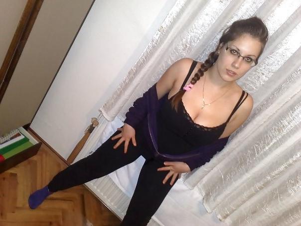 16P Serbian busty slut in glasses