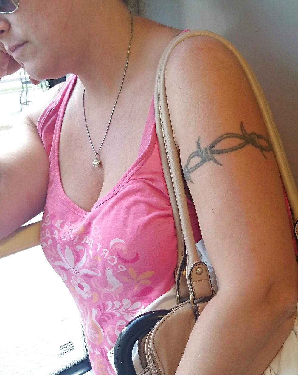 16P Titts on train