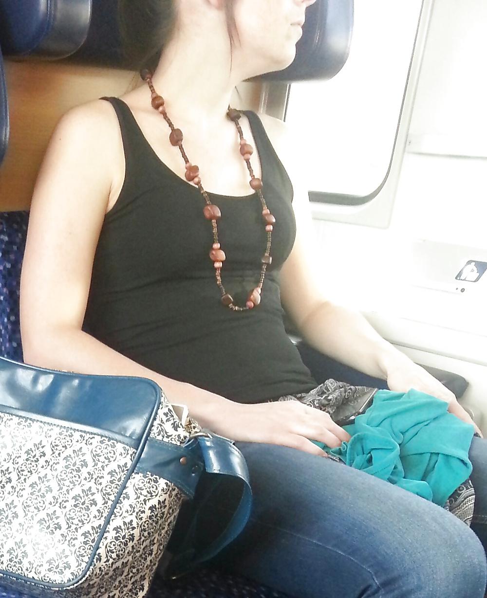 16P Titts on train