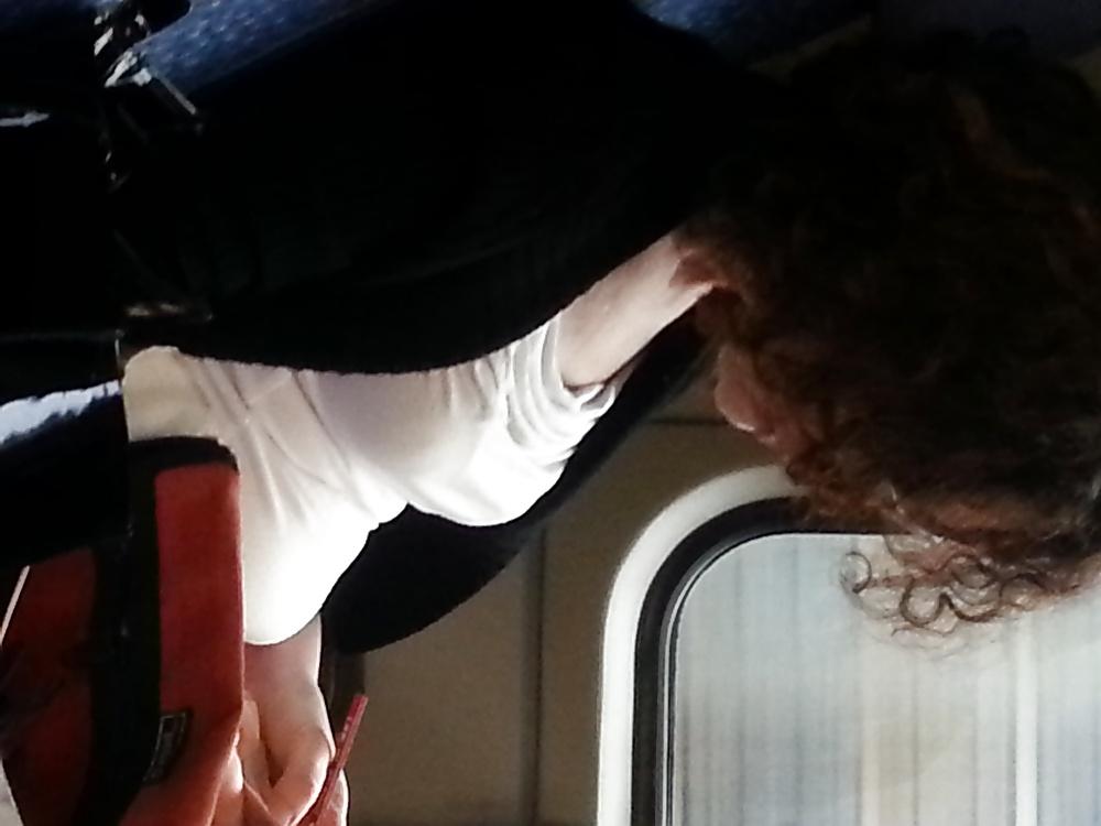 16P Titts on train