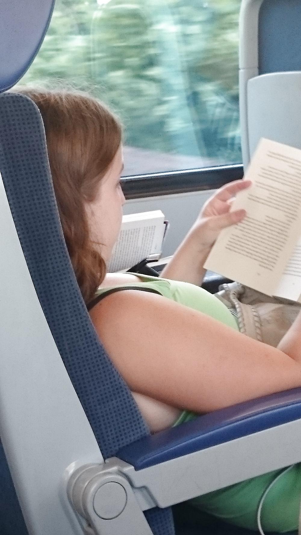 16P Titts on train