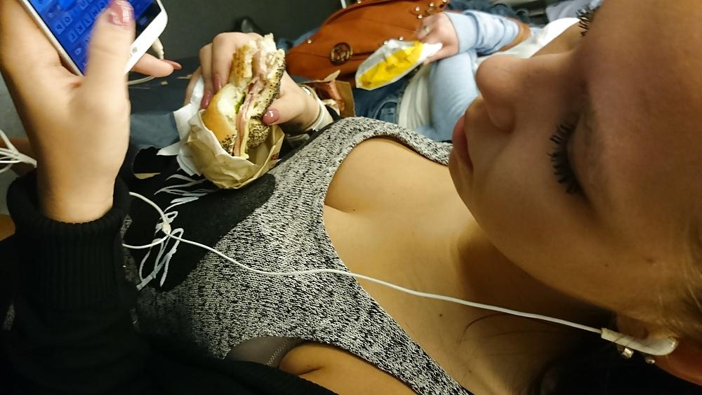 16P Titts on train