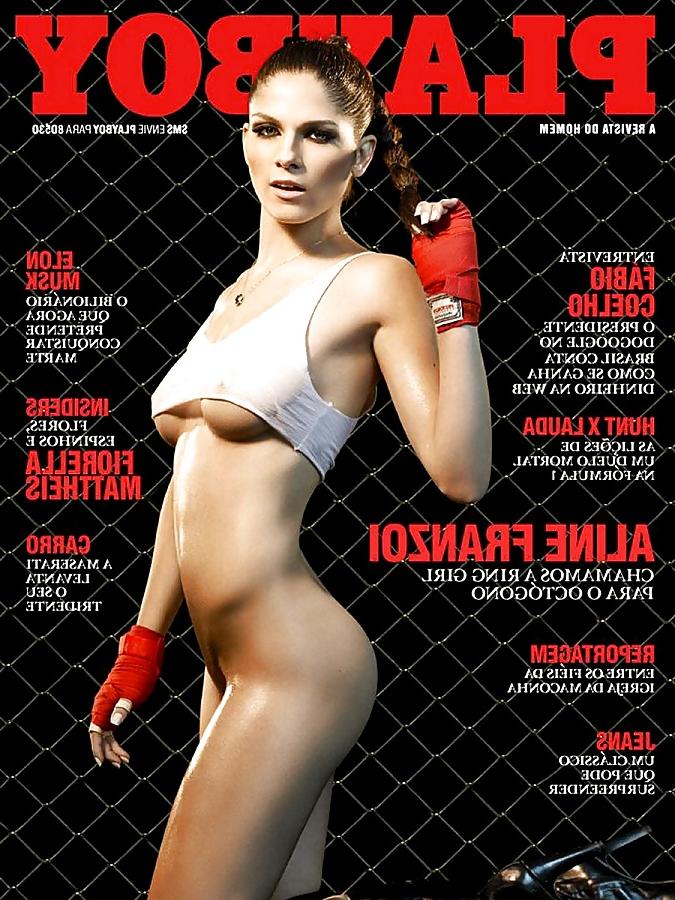 16P Aline Franzoi Topless in Playboy Brazil