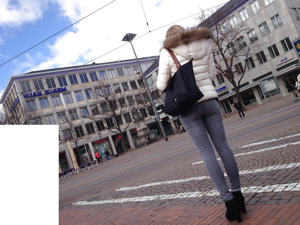 11P Blond Girl with Glasses - Nice Ass Jeans