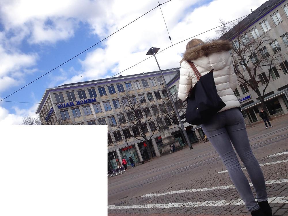11P Blond Girl with Glasses - Nice Ass Jeans