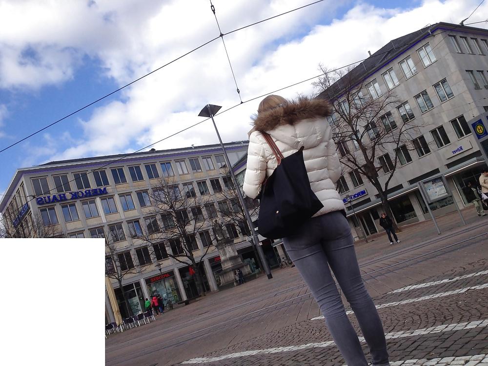11P Blond Girl with Glasses - Nice Ass Jeans