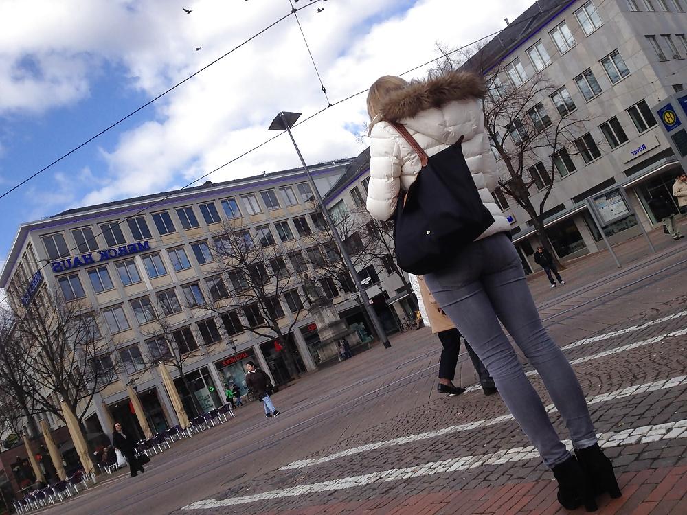 11P Blond Girl with Glasses - Nice Ass Jeans