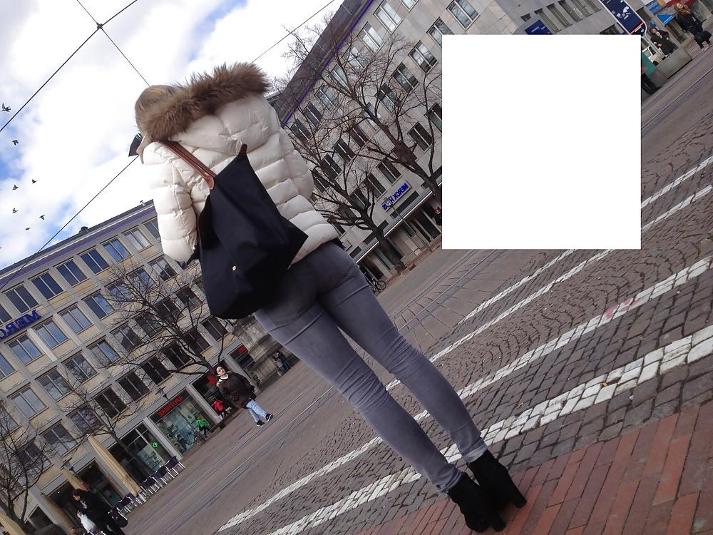 11P Blond Girl with Glasses - Nice Ass Jeans