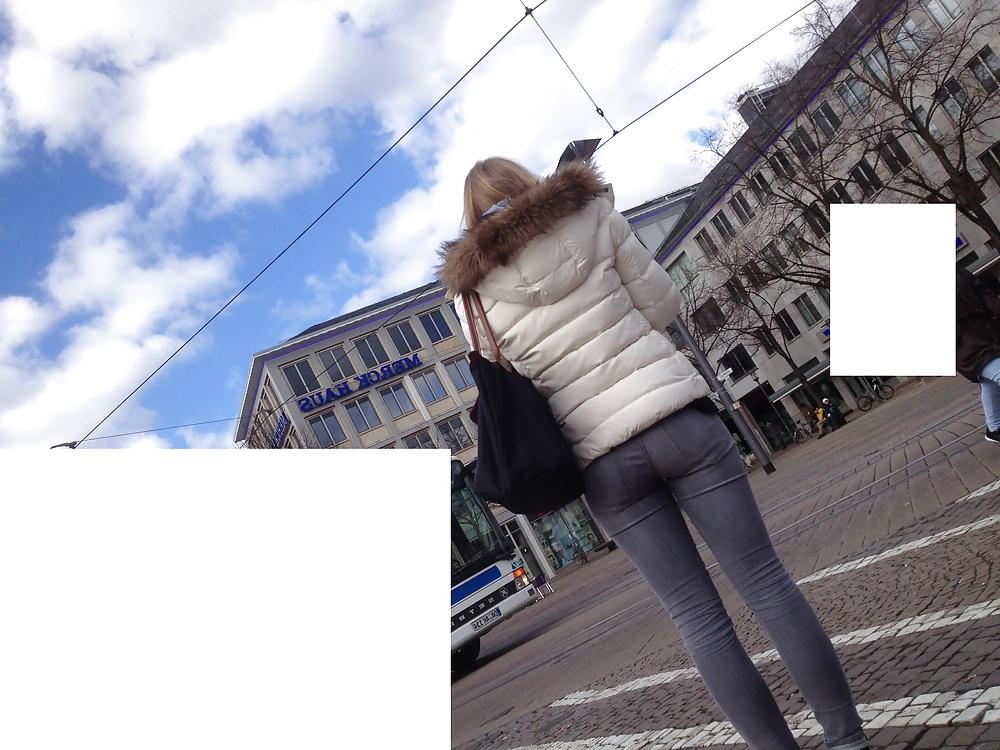 11P Blond Girl with Glasses - Nice Ass Jeans