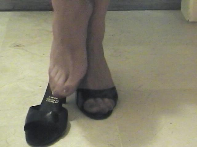 14P From my clip: I play with my mules in FF Stockings
