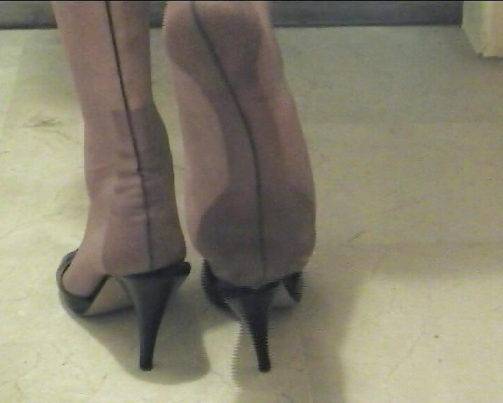 14P From my clip: I play with my mules in FF Stockings