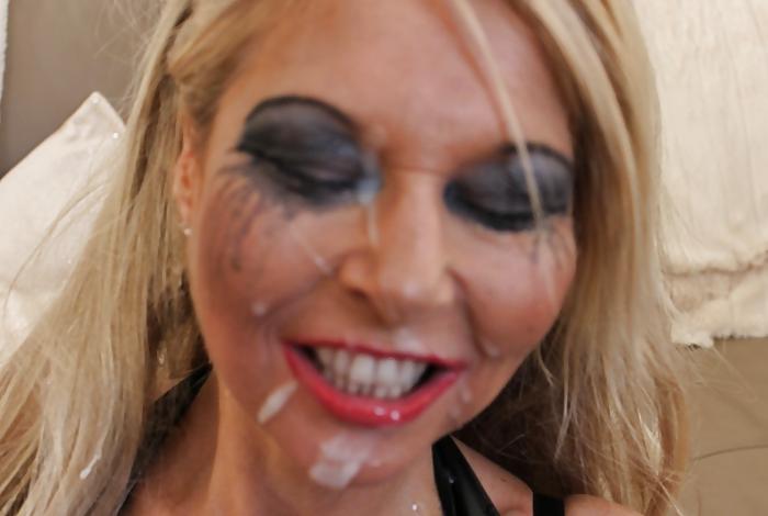 10P British Milf cumshot facials