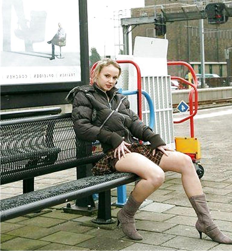 15P Young Teengirl in a Train in Netherland