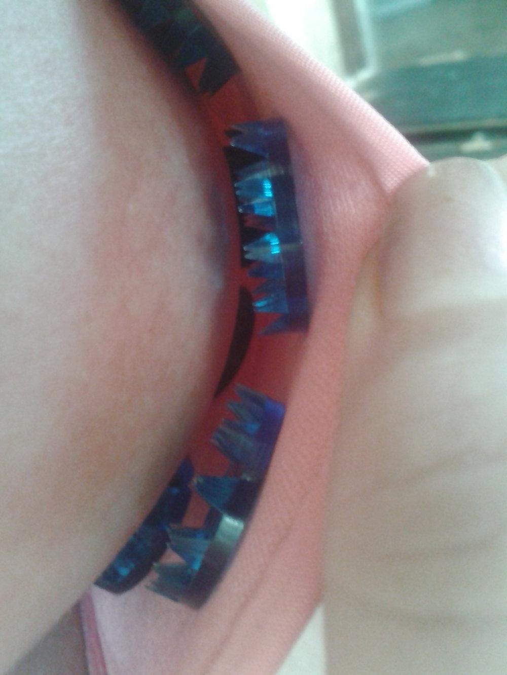 9P Punishment for wearing a brassiere.