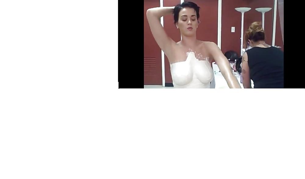 19P Katy Perry topless plastering. 