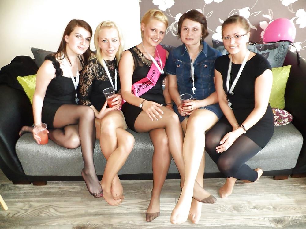 25P More Nylon Feet Orgy