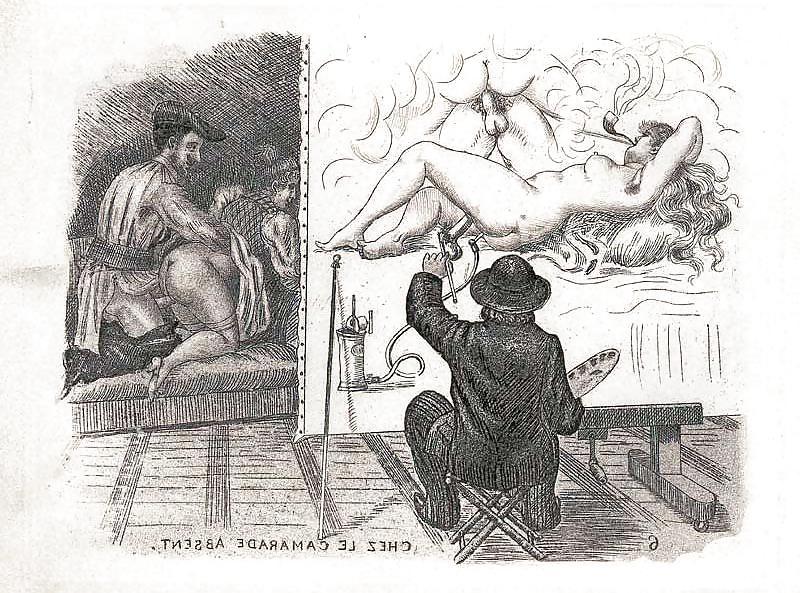 23P Them. Drawn Porn   Art 18 - French Postcards 5