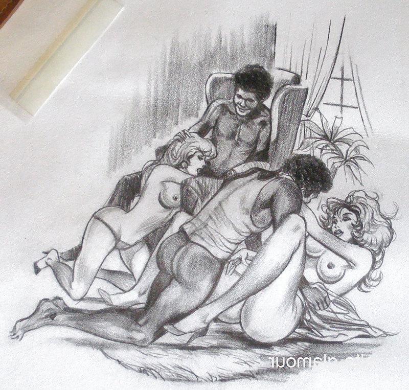 24P Interracial art