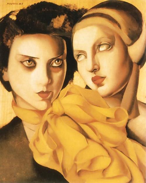 25P Erotic Art Deco Painting of Tamara de Lempicka