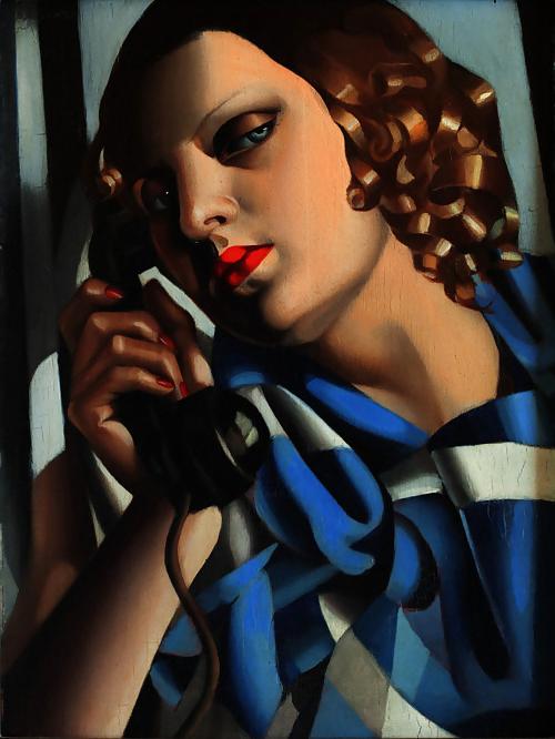 25P Erotic Art Deco Painting of Tamara de Lempicka