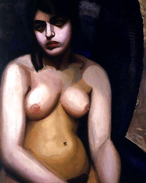 25P Erotic Art Deco Painting of Tamara de Lempicka