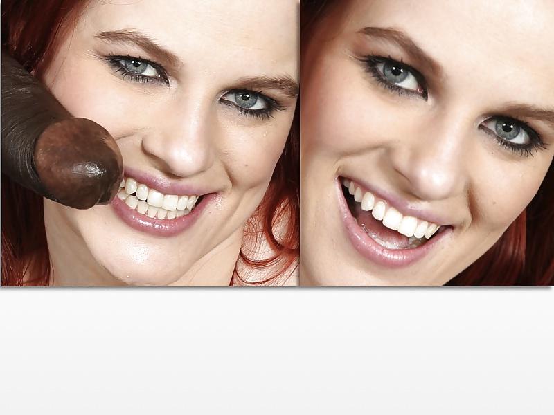 14P White beauties with bbc -- before and during...